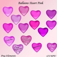 Balloons Heart Pink