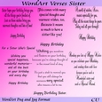 WordArt Verses Sister