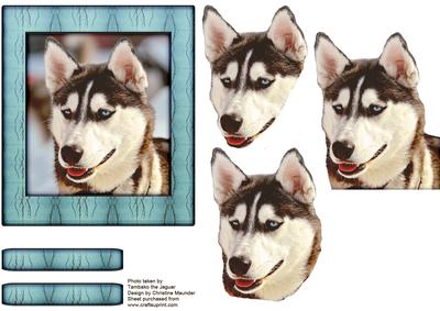 Husky Series - Black and White - Decoupage
