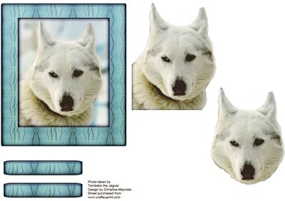 Husky Series - White Husky - Decoupage
