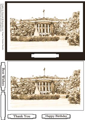 White House - Sepia Sketch