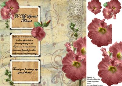 To My Special Friend - Vintage Floral