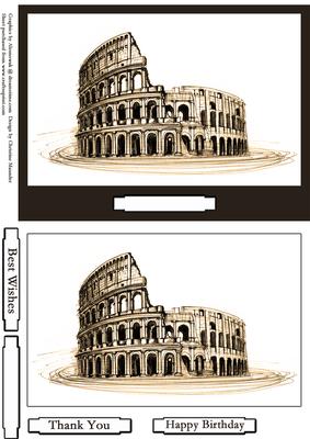 The Coliseum - Sepia Sketch