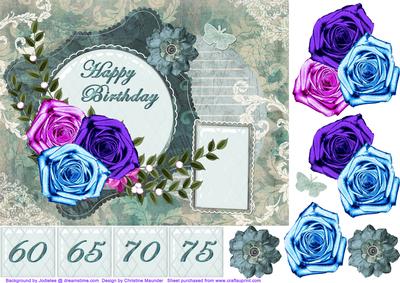 Roses Happy Birthday 60s 70s