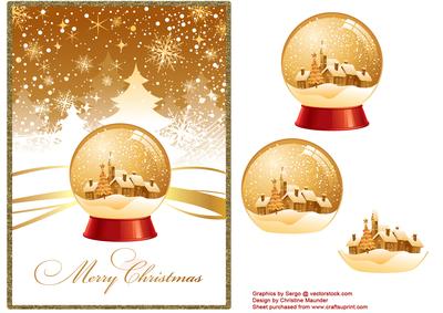 Merry Christmas Snow Globe