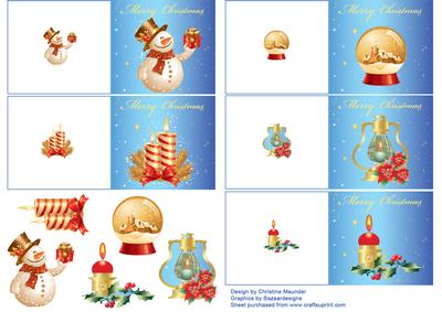 Christmas Gift Cards - Decoupage