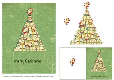 Santa Christmas Tree and Gift Card