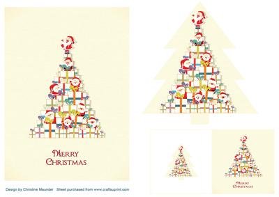 Santa Christmas Tree and Gift Card
