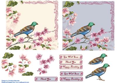 Sweet Blossoms with Bird