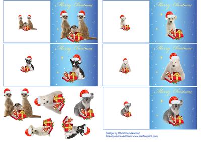 Furry Friends Christmas Gift Cards