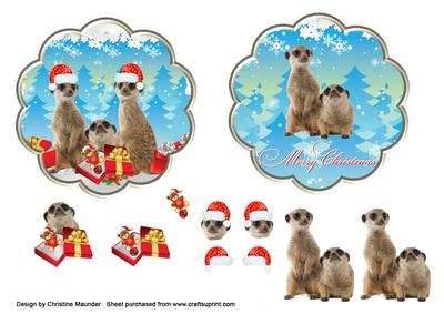 Cd Christmas Decorations - Meerkats