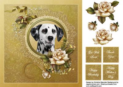 Dalmatian with Roses