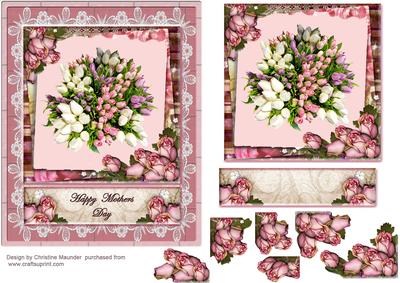Tulips and Vintage Roses