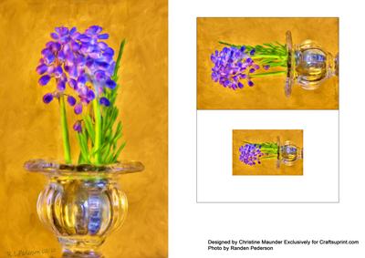 Purple Flowers and Golden Background