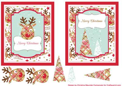 Christmas Reindeer and Trees