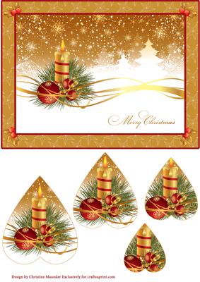 Golden Christmas Candle