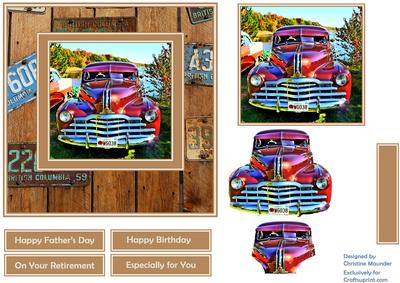 Number Plates - 50's Red Car