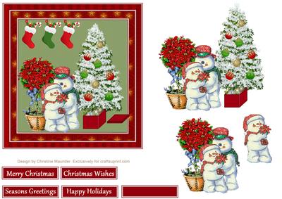 Christmas Snowman Sweet Hearts