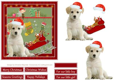 Christmas with Labrador Puppy