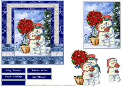 Christmas Sweet Heart Snowman
