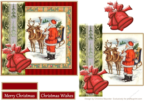 Santa and Reindeers