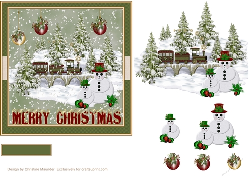 Merry Christmas Snowmen - Train