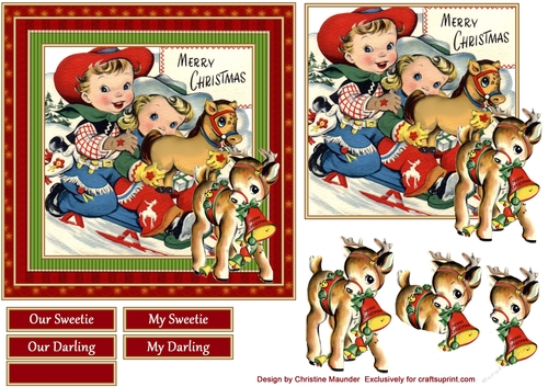 Christmas Cowgirl and Cowboy