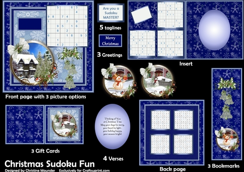 Christmas Sudoku Fun - Blue