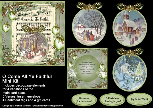 O Come All Ye Faithfull Mini Kit