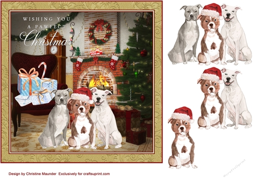 Staffie Friends Christmas