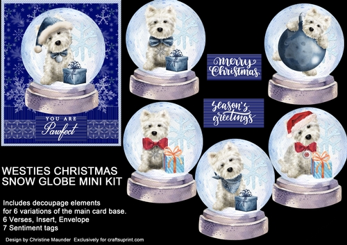 Westie Christmas Globes