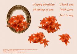 Orange Lily with Sentiments
