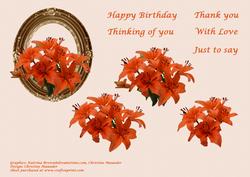Orange Lilies with Sentiments 2