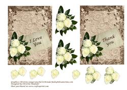 White Roses on Vintage Lace 3