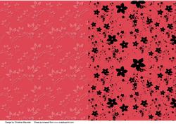 Deep Pink Floral Backing Sheets