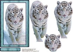 Wild Animal Series - White Tiger - Decoupage