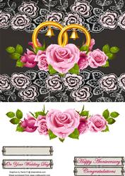 Pink Roses, Rings and Lace
