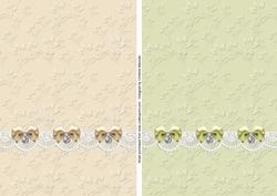 Lace and Ribbon Backing Sheets - Olive Tones