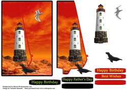 The Lighthouse - Envelope Card - Decoupage