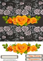 Orange Roses and Lace