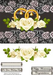White Roses, Rings and Lace