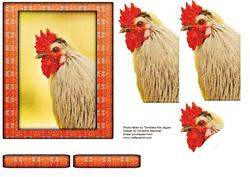 Bird Series - Rooster - Decoupage