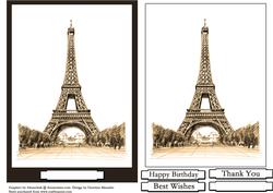 Eiffel Tower - Sepia Sketch