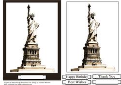 Statue of Liberty - Sepia Sketch