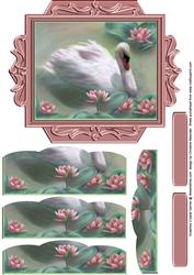White Swan and Lilies