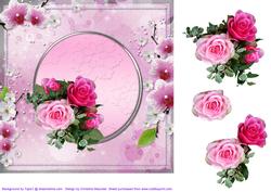 Pink Roses and Cherry Blossoms