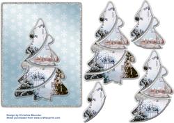 Christmas Tree Winter Scene