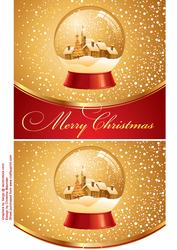 Christmas Snow Globe - Envelope Card