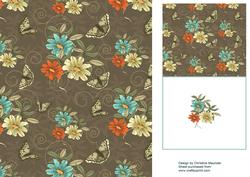 Floral and Butterfly Backing Sheet