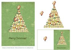 Santa Christmas Tree and Gift Card